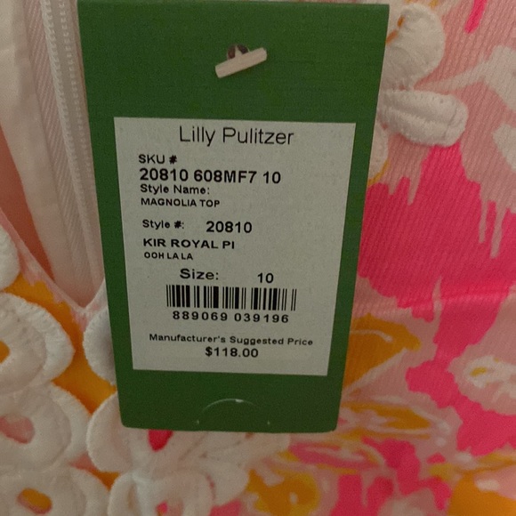 Lily Pulitzer Magnolia top size 10 NWT - Picture 2 of 4